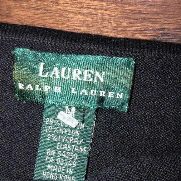 Lauren Ralph Lauren green label knit top size medium with beaded straps - Picture 3 of 6